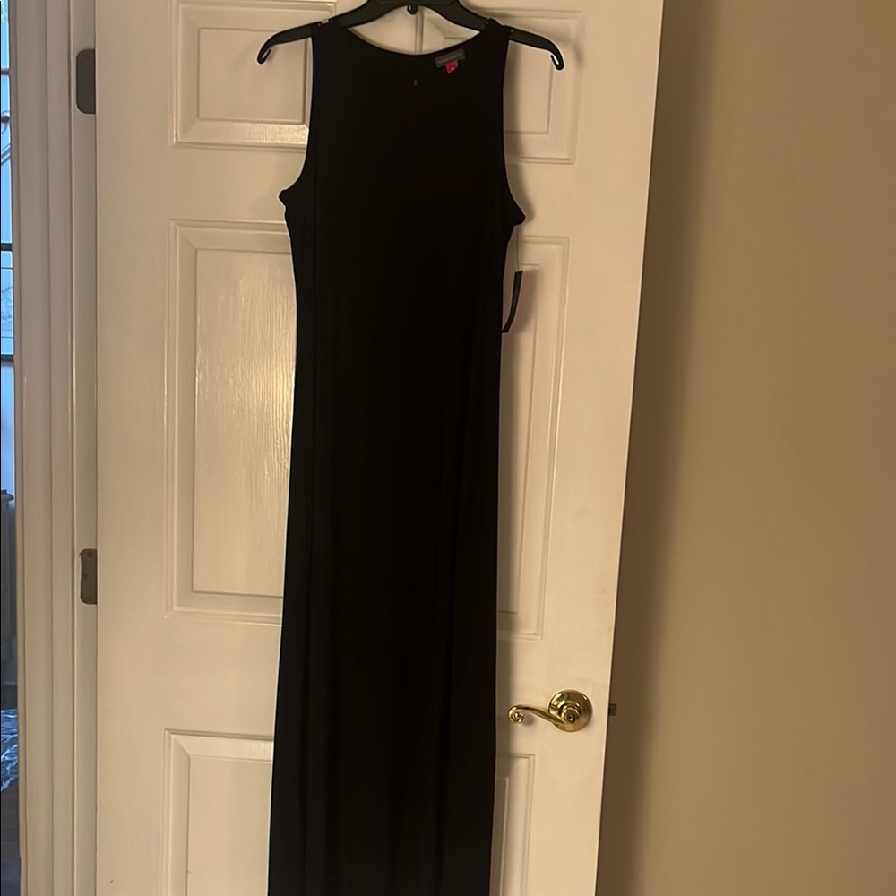 Vince Camuto Black Sleeveless Halter Maxi Dress